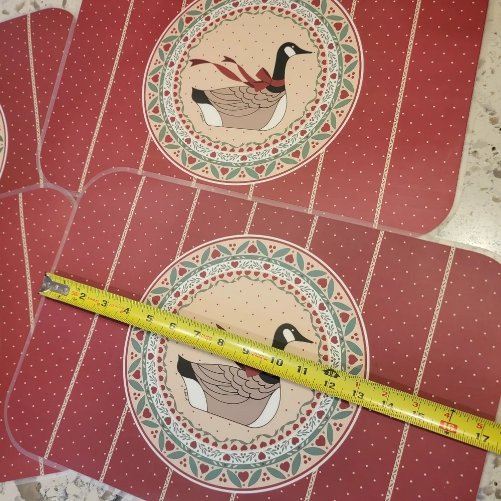 Gooseberry‎ Lane Geese Placemats (4) Country Goose Placemats 80's